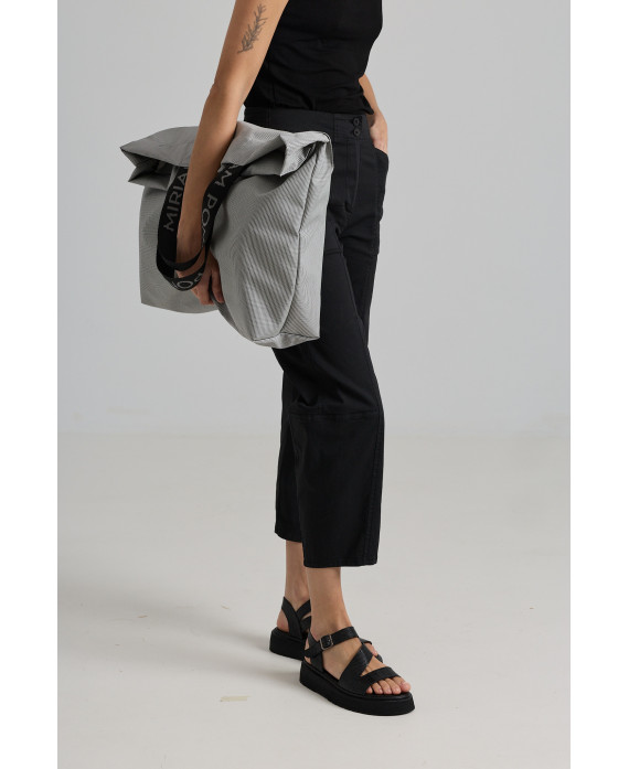 BOLSA GRANDE DE TEJIDO RESISTENTE COLOR GRIS