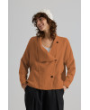 CLAY OVERSIZE COMBINED FABRIC JACKET