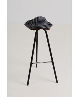 SOMBRERO DE RAYAS GRIS OSCURO