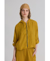 HOODED LYOCELL JACKET IN MUSTARD