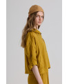 HOODED LYOCELL JACKET IN MUSTARD