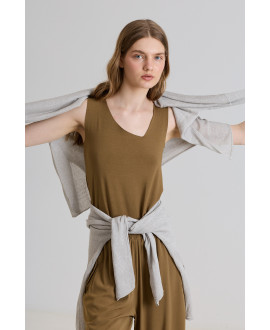 SOIL ASYMMETRICAL V-NECK T-SHIRT