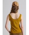 MUSTARD THIN RIBBED TANK TOP