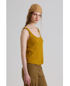 MUSTARD THIN RIBBED TANK TOP