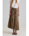 SKIRT WITH BUCKLE BELT IN SOIL