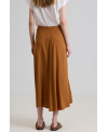 CLAY ELASTIC SKIRT WITH IRREGULAR SEAMS