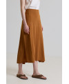 CLAY ELASTIC SKIRT WITH IRREGULAR SEAMS