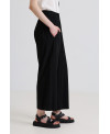 WIDE ELASTIC TROUSERS IN BLACK