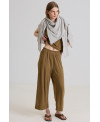 WIDE ELASTIC TROUSERS IN SOIL