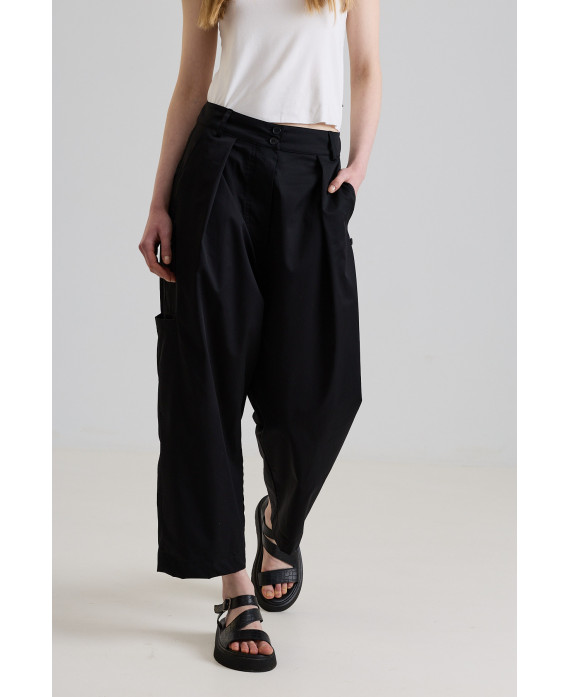 PANTALÓN BOTONES BOLSILLO NEGRO