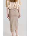 FALDILLA MIDI TEIXIT ELÀSTIC BEIGE