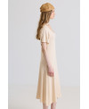 FITTED DRESS WITH WIDE SLEEVES IN CREAM