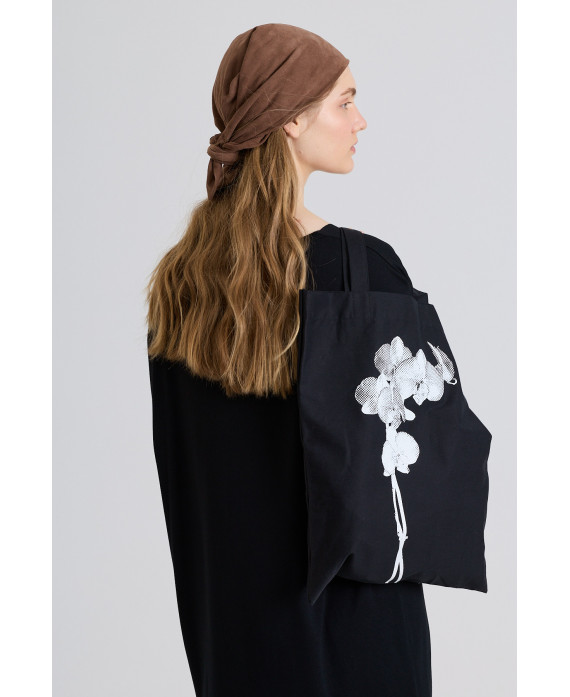 TOTE BAG ESTAMPADA NEGRE