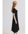 FITTED DRESS WITH WIDE SLEEVES IN BLACK