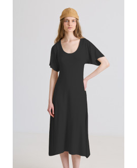 VESTIT ENTALLAT MÀNIGA AMPLA NEGRE