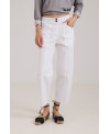 PANTALÓN ELÁSTICO MULTICOSTURAS BLANCO