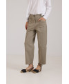 MULTISEAMS ELASTIC TROUSERS IN SALVIA