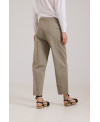 MULTISEAMS ELASTIC TROUSERS IN SALVIA