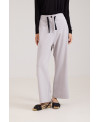 LIGHT GREY ELASTIC WAIST TROUSERS