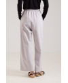 LIGHT GREY ELASTIC WAIST TROUSERS