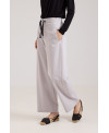 PANTALÓN ANCHO GOMA ESPALDA GRIS CLARO