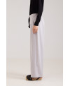 LIGHT GREY ELASTIC WAIST TROUSERS