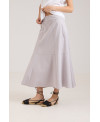 LIGHT GREY ELASTIC EVASE SKIRT