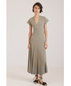 SALVIA ASYMMETRIC RIBBED DRESS