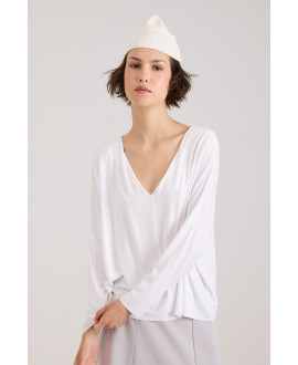 SAMARRETA OVERSIZE DE COLL PIC EN BLANC