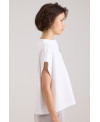 CHALECO FELPA Y CUELLO ALTO EN BLANCO
