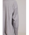 FREDO LOOSE-FIT RIBBED T-SHIRT WITH SEAMS