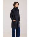 CHAQUETA POLAR TEJIDOS COMBINADOS NEGRO