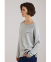 EMBROIDERED KNITTED SWEATER IN BLACK