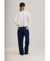 FRONT SEAM DENIM TROUSERS