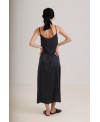 ELASTIC SILK DRESS BLACK
