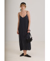 ELASTIC SILK DRESS BLACK