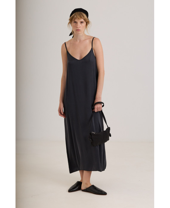 VESTIT DE SEDA ELÀSTICA NEGRE