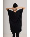BLACK OVERSIZE ELASTIC DRESS