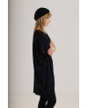 VESTIDO ELÁSTICO OVERSIZE NEGRO