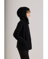 CHAQUETA CACHEMIRA CON CAPUCHA NEGRO