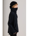 JAQUETA POLAR MAXI COLL NEGRE