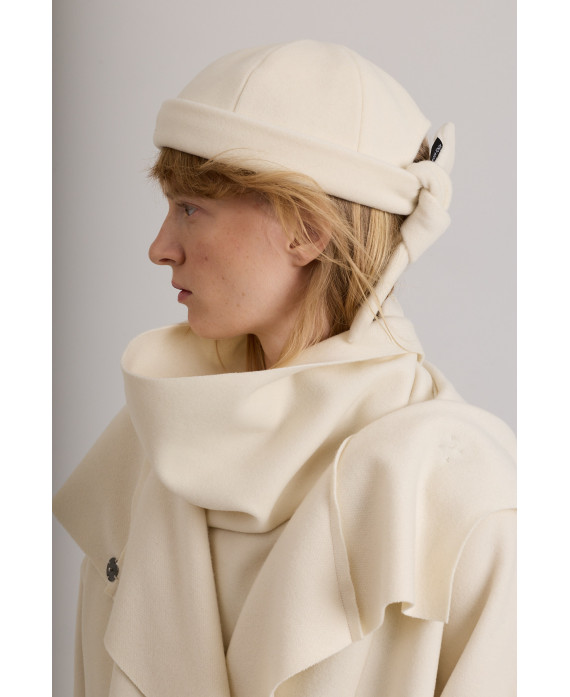 ECRU ADJUSTABLE CASHMERE HAT