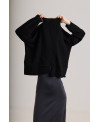 IRREGULAR KNIT SWEATER IN BLACK