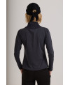 BLUEBERRY HIGH NECK T-SHIRT IN LIGHTWEIGHT FABRIC