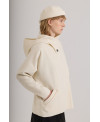 CHAQUETA CACHEMIRA CON CAPUCHA CRUDO