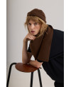 ECRU ADJUSTABLE CASHMERE HAT