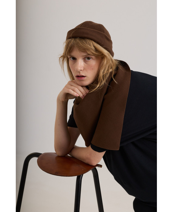ECRU ADJUSTABLE CASHMERE HAT
