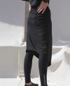 Asymmetrical zip-front skirt