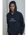 EMBROIDERED HOODED BLACK