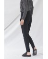 Pantalón de felpa con cremallera desplazada